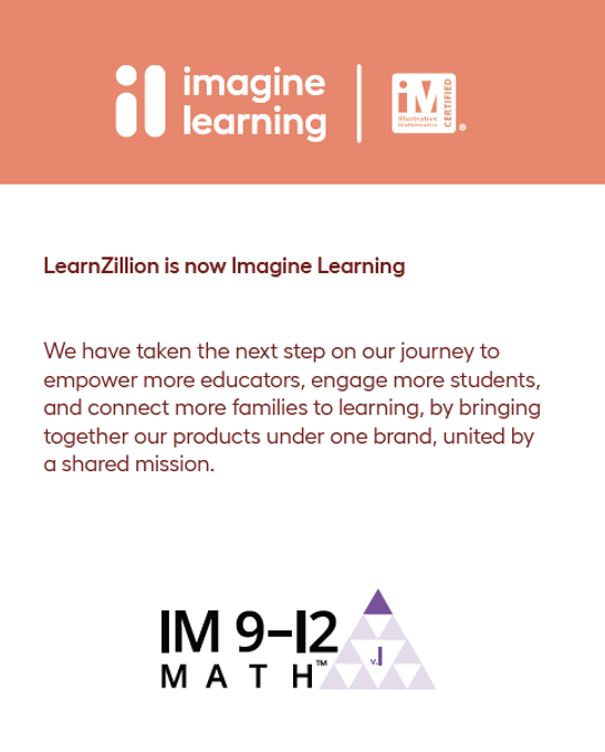 Imagine Learning Illustrative Mathematics IM 9-12 Math cover